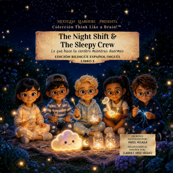 front cover the night shift and the sleepy crew bilingual (spanish)